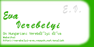 eva verebelyi business card